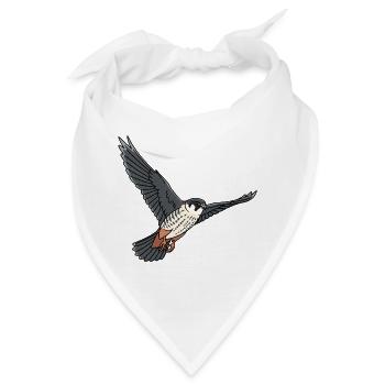 Baumfalke Falke Greifvogel  - Bandana - Weiß - Vorne