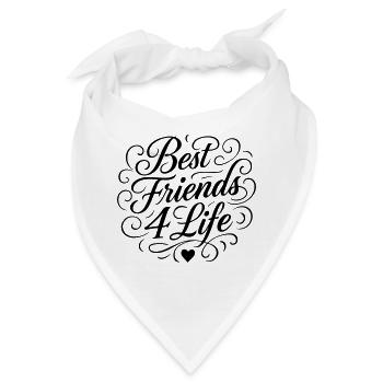 Beste Freunde Fürs Leben - Bandana - Weiß - Vorne