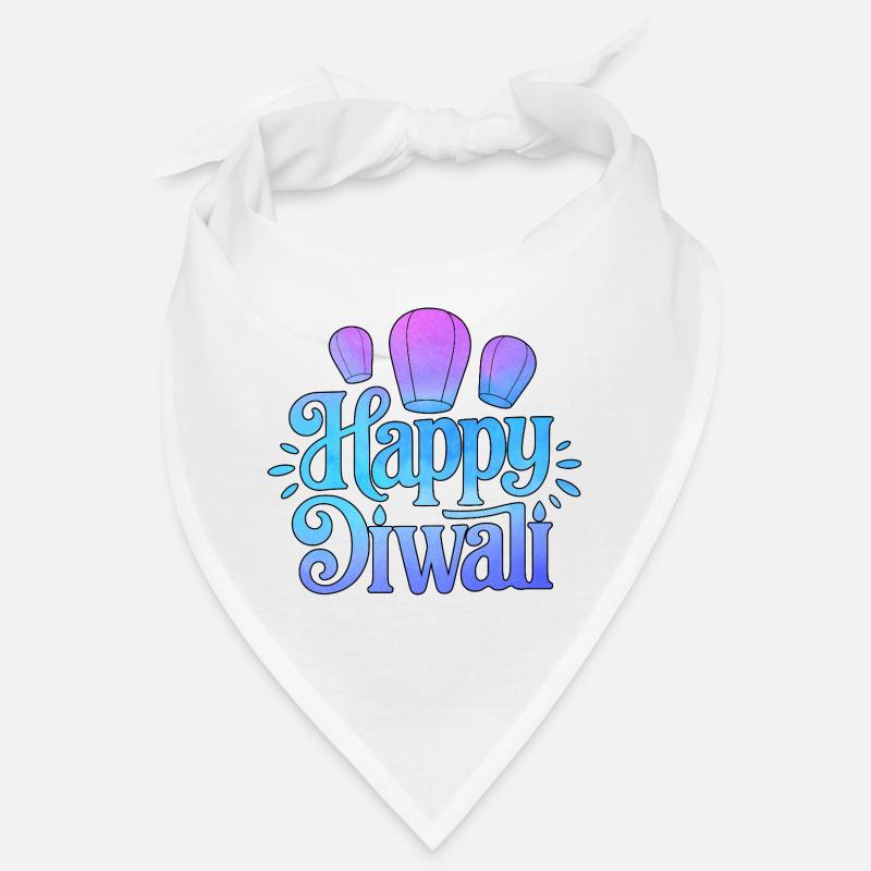 Fröhliches Diwali Lampions Gradient Bandana