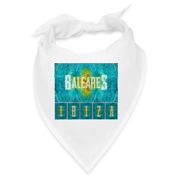 Balearen Insel Vibe Druck - Bandana - Weiß - Vorne