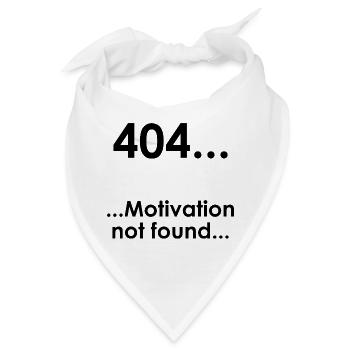 Unispruch "Error404" Student Geschenk, Studenten - Bandana - Weiß - Vorne