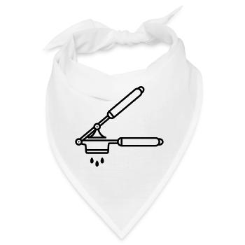 Knoblauch Presse oder Spätzle Presse - Bandana - Weiß - Vorne