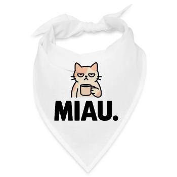 Miau Morgenmuffel - Bandana - Weiß - Vorne
