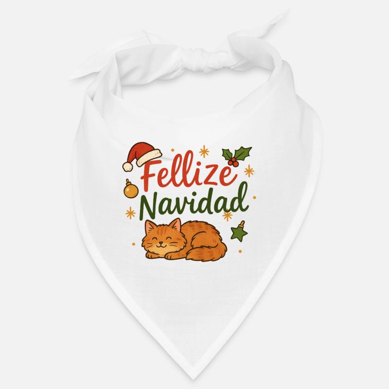 Fellize Navidad - Conception de Noël de chat drôle Bandana