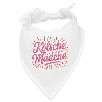 Kölsche Mädche Karneval Köln Kölle Kölsch Mädchen - Bandana - Weiß - Vorne