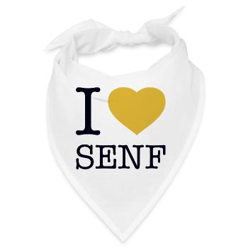 I love Senf - Bandana - Weiß - Vorne