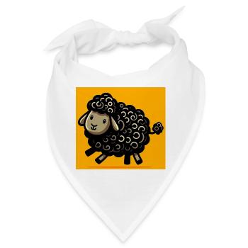 Schwarzes Schaf - Bandana - Weiß - Vorne