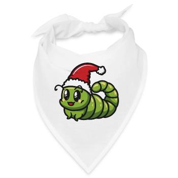 Wurm Weihnachten - Bandana - Weiß - Vorne