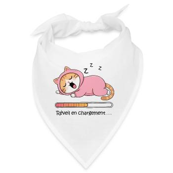 Aufladen des Katzenweckers - Bandana - Weiß - Vorne