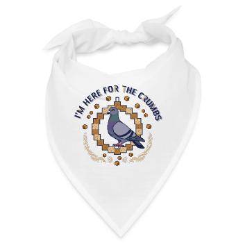Pixel Taube Krümeljäger - Bandana - Weiß - Vorne