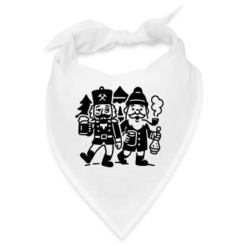 Glühwein Trinkteam Weihnachtsmann Nussknacker - Bandana - Weiß - Vorne