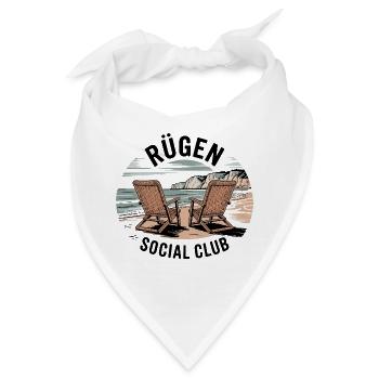 Rügen Urlaub Ostsee Reise Strand - Bandana - Weiß - Vorne