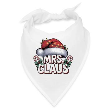 Weihnachten, Mrs. Claus - Bandana - Weiß - Vorne
