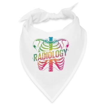 Regenbogen Radiologie Rippen - Bandana - Weiß - Vorne