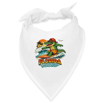 Surfender Alligator in Florida - Bandana - Weiß - Vorne