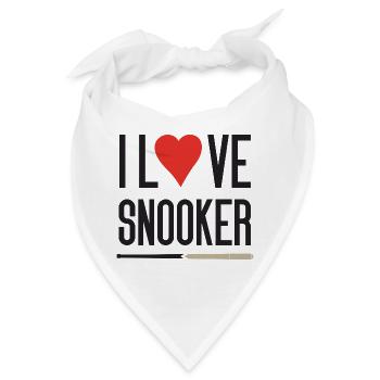 Ich liebe Snooker - Bandana - Weiß - Vorne