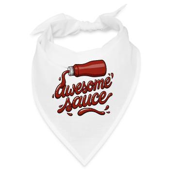 Tolle Soßen-Gießflasche – lustiges Feinschmecker-Design - Bandana - Weiß - Vorne