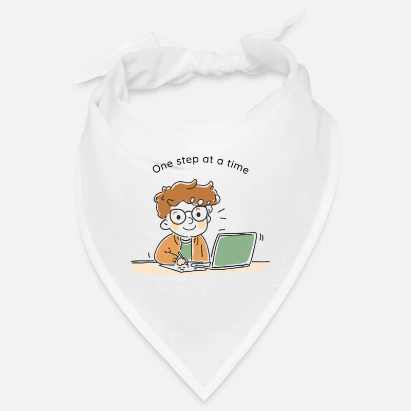 One Step at a Time – Süßer handgezeichneter Charak Bandana