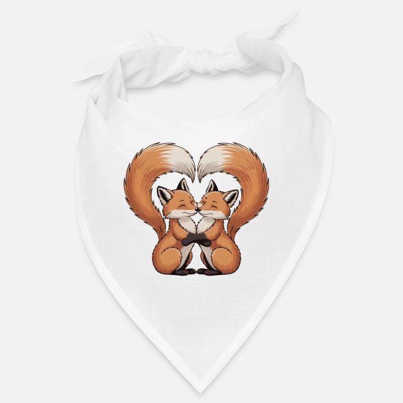 Fuchs Paar Herz Bandana