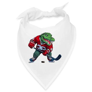 Krokodil Eishockey Alligator - Bandana - Weiß - Vorne