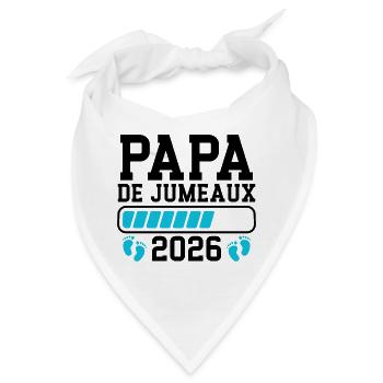 Aktueller Vater kündigt den Vater der Zwillinge 2026 an - Bandana - Weiß - Vorne