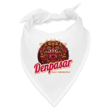 Denpasar Bali Indonesien Retro Barong Souvenir - Bandana - Weiß - Vorne