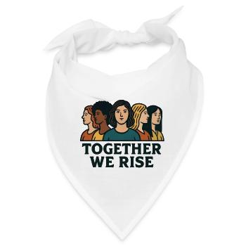 Gemeinsam Stehen Wir Auf - Bandana - Weiß - Vorne