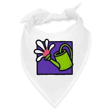 Naturbotanische Florale Gießkanister - Bandana - Weiß - Vorne