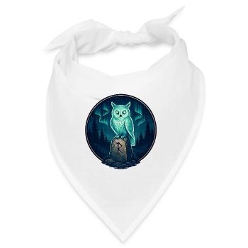 Nachtwald Eulen-Runeemblem - Bandana - Weiß - Vorne