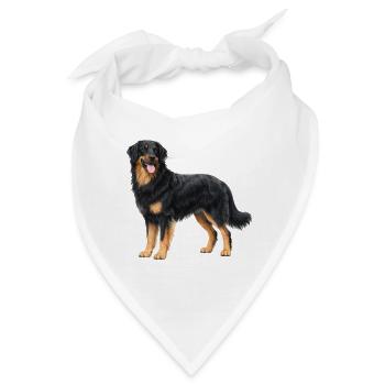 Realistischer Hovawart - Bandana - Weiß - Vorne