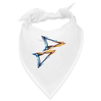 Trikot Design Dreieck Blau Orange Sportlich Stil - Bandana - Weiß - Vorne