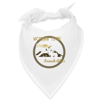 Bergfliegende französische Alpen - Bandana - Weiß - Vorne