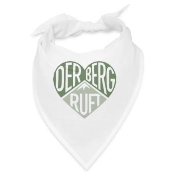 Der Berg ruft Herzdesign  - Bandana - Weiß - Vorne