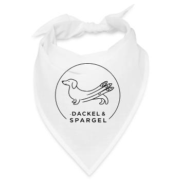 dackel und spargel - Bandana - Weiß - Vorne