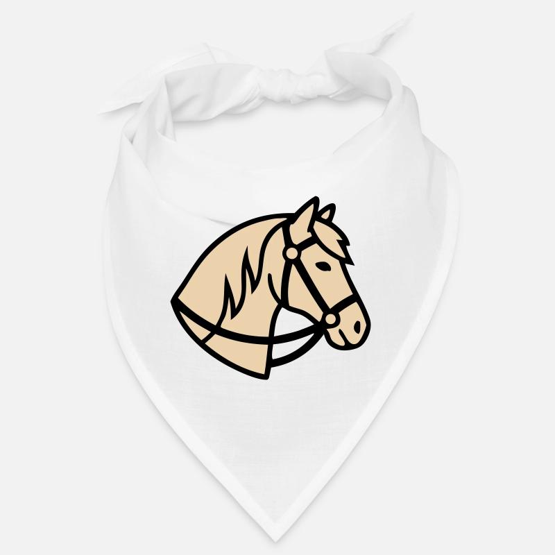 Pony Kopf Pferd Züchter Logo Bandana