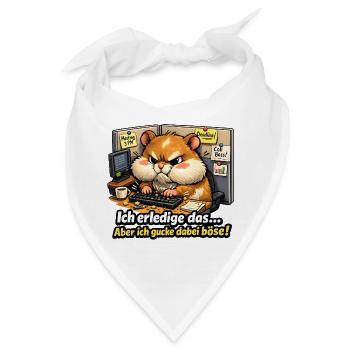 Bürohamster Ich erledige das Meme - Bandana - Weiß - Vorne