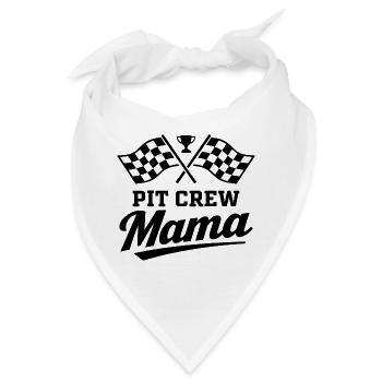 Pit Crew Mama Motorsport Racing Design - Bandana - Weiß - Vorne