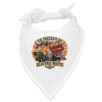 V8 Statt EV – Electric Waste - Bandana - Weiß - Vorne