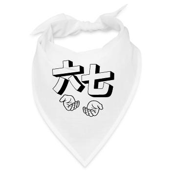 six seven 67 hands asia style - Bandana - Weiß - Vorne