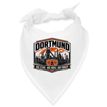 Dortmund - Aus Stahl, Aus Kohle, Aus Prinzip - Bandana - Weiß - Vorne