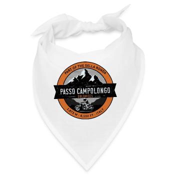 Passo Campolongo Dolomites Motorrad-T-Shirt - Bandana - Weiß - Vorne