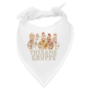 Therapiegruppe Hühner Lounge - Bandana - Weiß - Vorne