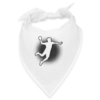 Geschenkidee für den Handballspieler mit Ballsport - Bandana - Weiß - Vorne
