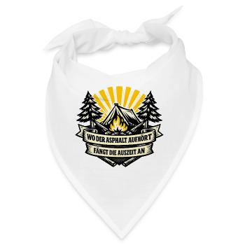 Camping-Auszeit am Waldfeuer - Bandana - Weiß - Vorne