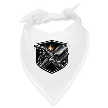 Schweißer Funken Metall Industrie Arbeit Stolz - Bandana - Weiß - Vorne