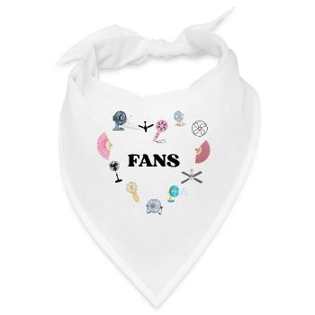 Herz aus Fans, Fächer & Ventilatoren Sommer Design - Bandana - Weiß - Vorne