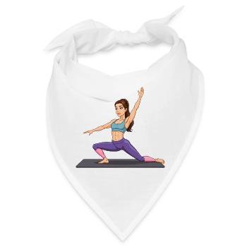 Dynamische Yoga-Kraftbalance - Bandana - Weiß - Vorne
