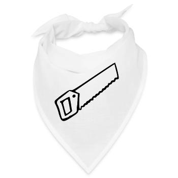 Säge Werkzeug Geschenk Handwerker Geschenk Einzug - Bandana - Weiß - Vorne