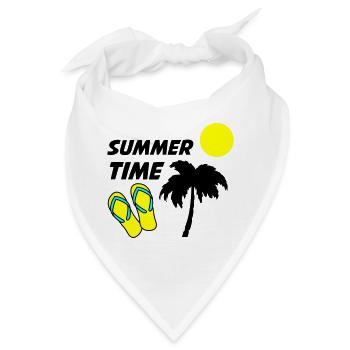 Strandflipflops im Sonnenlicht - Bandana - Weiß - Vorne