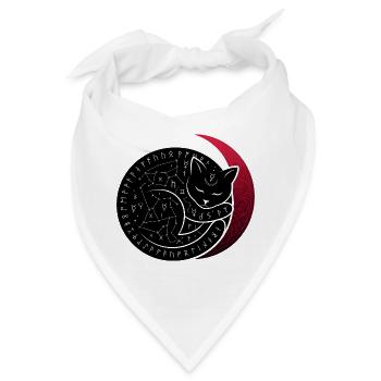 Mondkatze Konstellation - Bandana - Weiß - Vorne